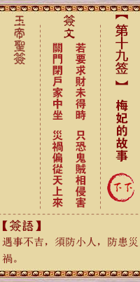 玉帝灵签 第19签:梅妃的故事 下下